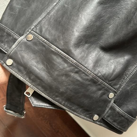 All Saints Billie Leather Biker Jacket - Picture 11 of 13